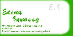 edina vamossy business card